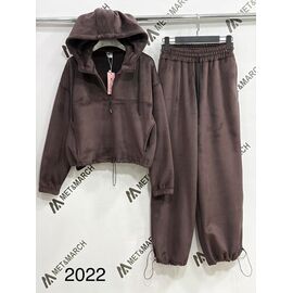 Костюм спортивний жіночий 2022 brown р.S-L "Met&March" недорого оптом від прямого постачальника
