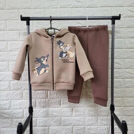 Костюм дитячий спортивний теплий на хлопчика PR604 beige р.1-3 "Proschenko" недорого оптом від прямого постачальника