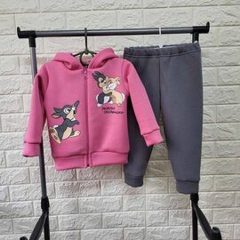 Костюм дитячий спортивний теплий на дівчинку PR605 pink р.1-3 "Proschenko" недорого оптом від прямого постачальника