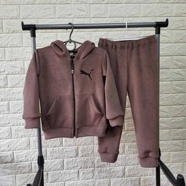Костюм дитячий спортивний теплий на хлопчика PR606 brown р.1-3 "Proschenko" недорого оптом від прямого постачальника