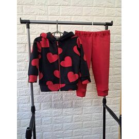 Костюм дитячий спортивний теплий на дівчинку PR608 black р.98-110 "Proschenko" недорого оптом від прямого постачальника