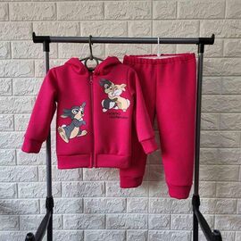 Костюм дитячий спортивний теплий на дівчинку PR611 crimson р.1-3 "Proschenko" недорого оптом від прямого постачальника