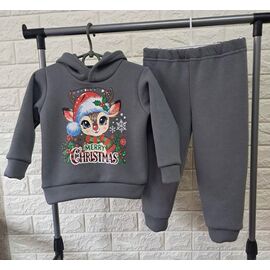 Фотография Костюм детский спортивный тёплый унисекс PR648 grey р.104-116 "Proschenko" недорого оптом от прямого поставщика