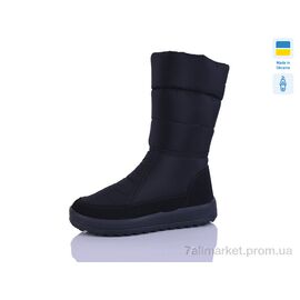 Дутики жіночі утеплені Зима 0012-2 чорний (6 пар р.36-41) "DeMur" недорого оптом від прямого постачальника