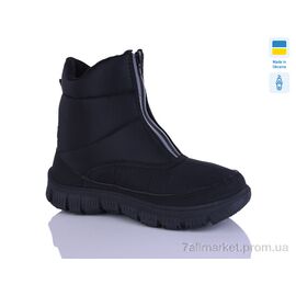 Фотография Ботинки женские стильные зима 1323 чорний чорна підошва видбивач (6 пар р.36-41) "DeMur" недорого оптом от прямого поставщика