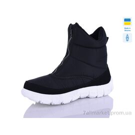 Фотография Ботинки женские стильные зима 1323 чорний біла підошва (6 пар р.36-41) "DeMur" недорого оптом от прямого поставщика