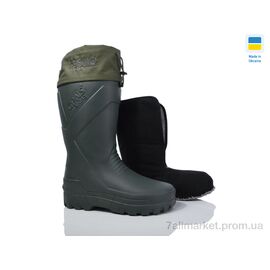 Фотография Сапоги из пены мужские зима 135-1 зелений (6 пар р.41-45) "Крок" недорого оптом от прямого поставщика