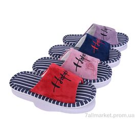 Тапки жіночі для будинку Весна/осінь LH50A mix (12 пар р.36-41) "Elmob" недорого оптом від прямого постачальника