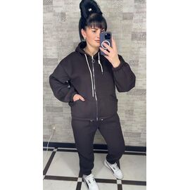 Костюм спортивний жіночий 091 d.brown р.48-56 "VALENTINA" недорого оптом від прямого постачальника