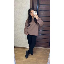 Костюм спортивний жіночий VL124 brown р.42-50 "VALENTINA" недорого оптом від прямого постачальника