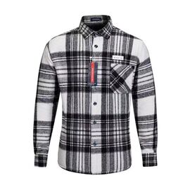 Фотография Рубашка мужская тёплая W2568 grey р.XL-5XL "Verton" недорого оптом от прямого поставщика