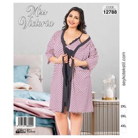 Фотография Комплект женский DS404-12788 pink р.2XL-4XL "DONELLA" недорого оптом от прямого поставщика