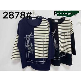 Фотография Свитер женский 2878 navy р.2XL-5XL "Kaffir Lily" недорого оптом от прямого поставщика