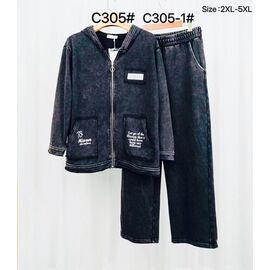 Фотография Кофта спортивная женская C305 grey р.2XL-5XL "Kaffir Lily" недорого оптом от прямого поставщика