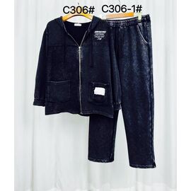 Фотография Кофта спортивная женская C306 black р.2XL-5XL "Kaffir Lily" недорого оптом от прямого поставщика