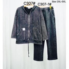 Фотография Костюм женский C307-2 d.grey р.2XL-5XL "Kaffir Lily" недорого оптом от прямого поставщика