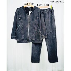 Фотография Штаны женские C310-1 d.grey р.2XL-5XL "Kaffir Lily" недорого оптом от прямого поставщика