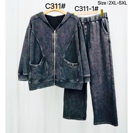 Фотография Костюм женский C311-2 d.grey р.2XL-5XL "Kaffir Lily" недорого оптом от прямого поставщика