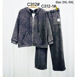 Фотография Кофта спортивная женская C312 grey р.2XL-5XL "Kaffir Lily" недорого оптом от прямого поставщика