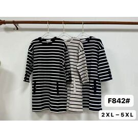 Фотография Туника женская F842 black р.2XL-5XL "Kaffir Lily" недорого оптом от прямого поставщика