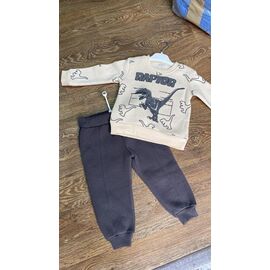 Костюм дитячий спортивний теплий на хлопчика PR685 beige р.2-5 "Proschenko" недорого оптом від прямого постачальника