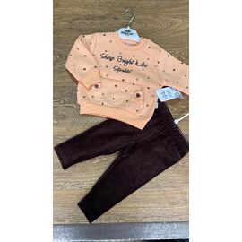 Костюм дитячий спортивний теплий на дівчинку PR687 peach р.0.9-2 "Proschenko" недорого оптом від прямого постачальника