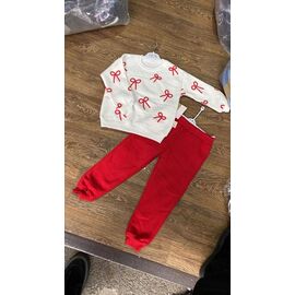 Костюм дитячий спортивний теплий на дівчинку PR689 red р.5-8 "Proschenko" недорого оптом від прямого постачальника