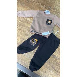 Костюм дитячий спортивний теплий на хлопчика PR696 brown р.0.6-2 "Proschenko" недорого оптом від прямого постачальника