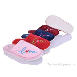 Тапки жіночі для будинку Весна/осінь E15 mix (6 пар р.36-41) "Vladimir" недорого оптом від прямого постачальника