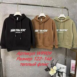 Худи дитячий на хлопчика 9909 khaki р.122-146 "Delfinka" недорого оптом від прямого постачальника