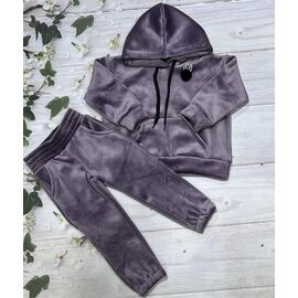 Фотография Костюм детский спортивный тёплый на девочку 807 d.grey р.98-116 "Marimaks" недорого оптом от прямого поставщика