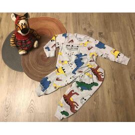 Піжама дитяча тепла на хлопчика M305 l.grey р.3-7 "Marimaks" недорого оптом від прямого постачальника