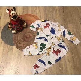 Піжама дитяча тепла на хлопчика M307 l.grey р.3-7 "Marimaks" недорого оптом від прямого постачальника