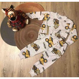 Піжама дитяча тепла на хлопчика M311 l.grey р.3-7 "Marimaks" недорого оптом від прямого постачальника