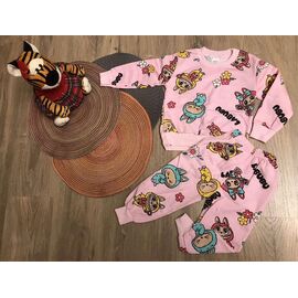 Піжама дитяча тепла на дівчинку M319 pink р.3-7 "Marimaks" недорого оптом від прямого постачальника