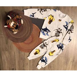 Фотография Пижама детская тёплая на мальчика M324 white р.3-7 "Marimaks" недорого оптом от прямого поставщика