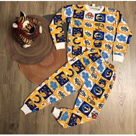 Піжама дитяча тепла на хлопчика M329 yellow р.8-12 "Marimaks" недорого оптом від прямого постачальника