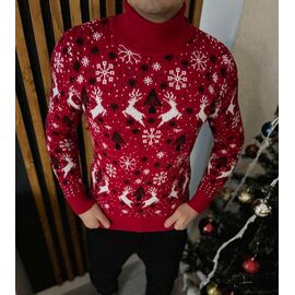 Фотография Свитер мужской 56897 wine р.M-2XL "TURHAN" недорого оптом от прямого поставщика