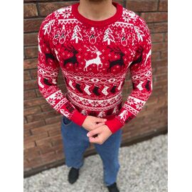 Фотография Свитер мужской 56901 red р.M-2XL "TURHAN" недорого оптом от прямого поставщика