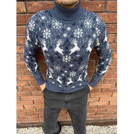 Фотография Свитер мужской 56902 d.grey р.M-2XL "TURHAN" недорого оптом от прямого поставщика