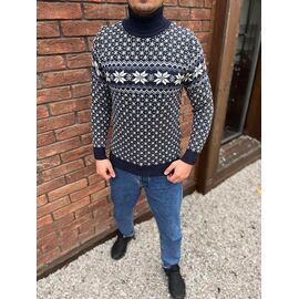 Фотография Свитер мужской 56904 navy р.M-2XL "TURHAN" недорого оптом от прямого поставщика