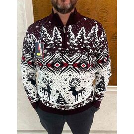 Фотография Свитер мужской 56908 wine р.L-2XL "TURHAN" недорого оптом от прямого поставщика