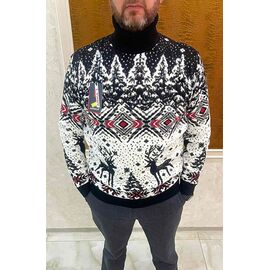 Фотография Свитер мужской 56913 black р.L-2XL "TURHAN" недорого оптом от прямого поставщика