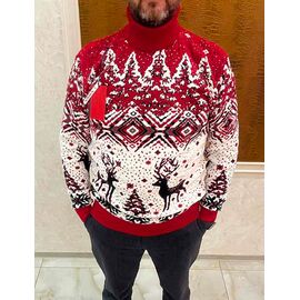Фотография Свитер мужской 56915 red р.L-2XL "TURHAN" недорого оптом от прямого поставщика