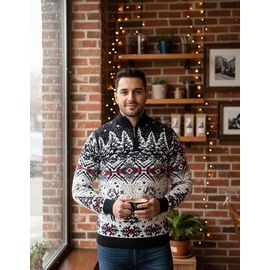 Фотография Свитер мужской 56917 black р.L-2XL "TURHAN" недорого оптом от прямого поставщика