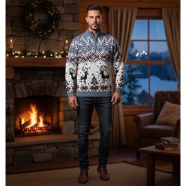 Фотография Свитер мужской 56919 grey р.L-2XL "TURHAN" недорого оптом от прямого поставщика