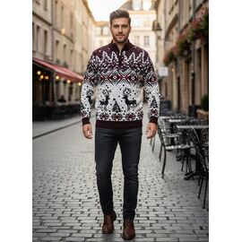 Фотография Свитер мужской 56920 brown р.L-2XL "TURHAN" недорого оптом от прямого поставщика