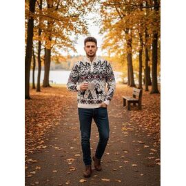 Фотография Свитер мужской 56921 beige р.L-2XL "TURHAN" недорого оптом от прямого поставщика