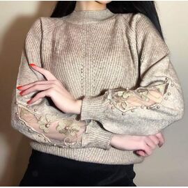 Светр жіночий 5117 beige р.42-48 "Kosta" недорого оптом від прямого постачальника