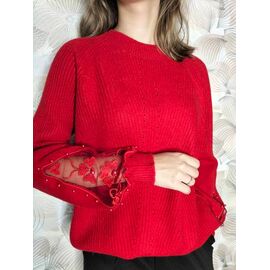 Светр жіночий 5117 red р.42-48 "Kosta" недорого оптом від прямого постачальника